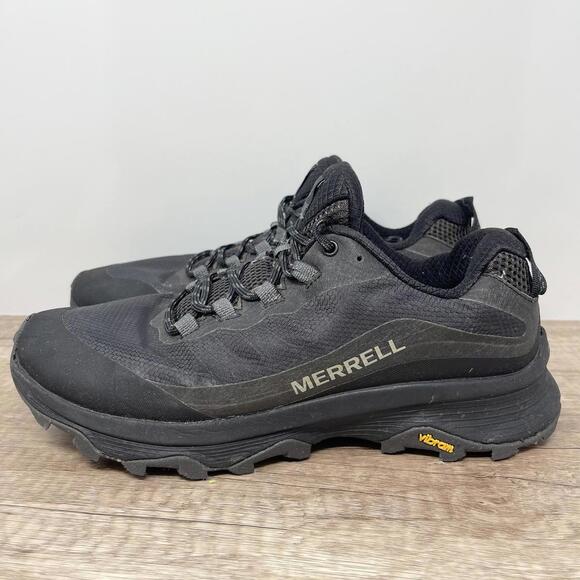 Merrell Shoes Mens 9.5 Moab Speed Trail Running Sneaker Black - Picture 1 of 12
